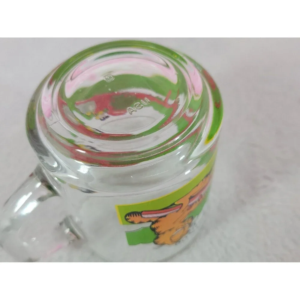 Vintage McDonald's Garfield Glass Cup Mug Jim Davis Odie 1978 Collectible 8oz